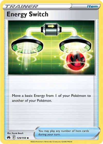 Pokémon card: Energy Switch 129/159 from Crown Zenith (Uncommon), front of card