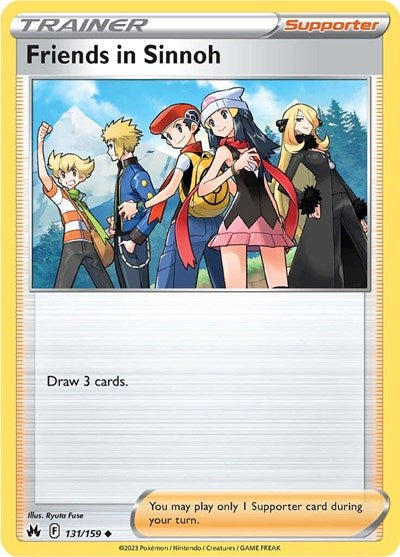 Pokémon card: Friends in Sinnoh 131/159 from Crown Zenith (Uncommon), front of card