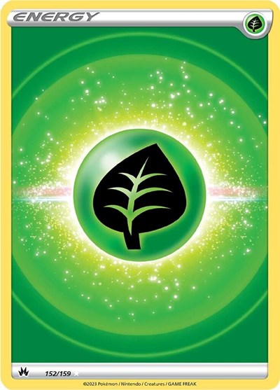 Pokémon card: Grass Energy (Texture Full Art) 152/159 from Crown Zenith (Ultra Rare), front of card