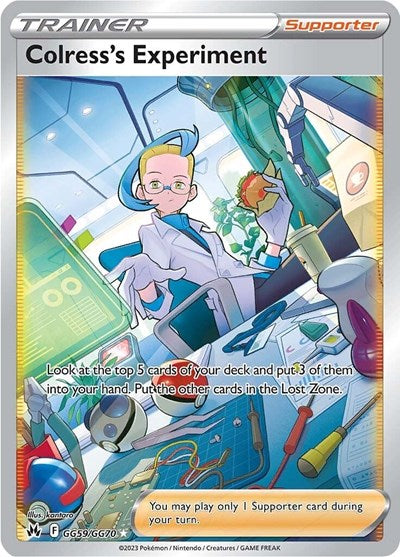 Pokémon card: Colress's Experiment GG59/GG70 from Crown Zenith Galarian Gallery (Ultra Rare), front of card