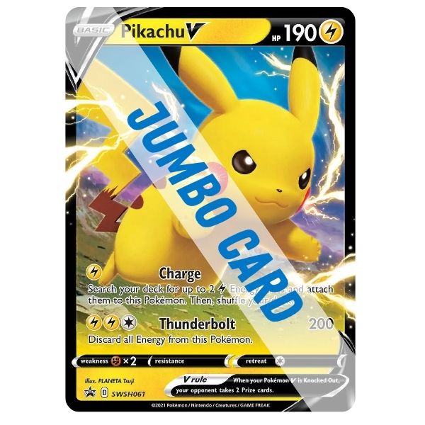 Pokémon card: Pikachu V, front of card