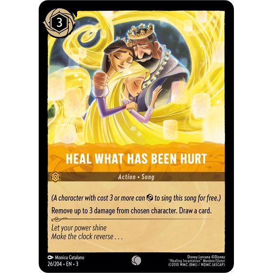 Lorcana card: Heal What Has Been Hurt 026/204 from Into The Inklands (Common), front of card