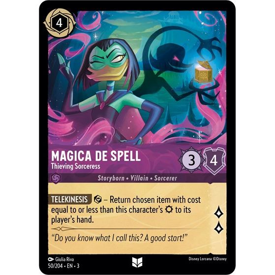 Lorcana card: Magica De Spell - Thieving Sorceress 050/204 from Into The Inklands (Uncommon), front of card