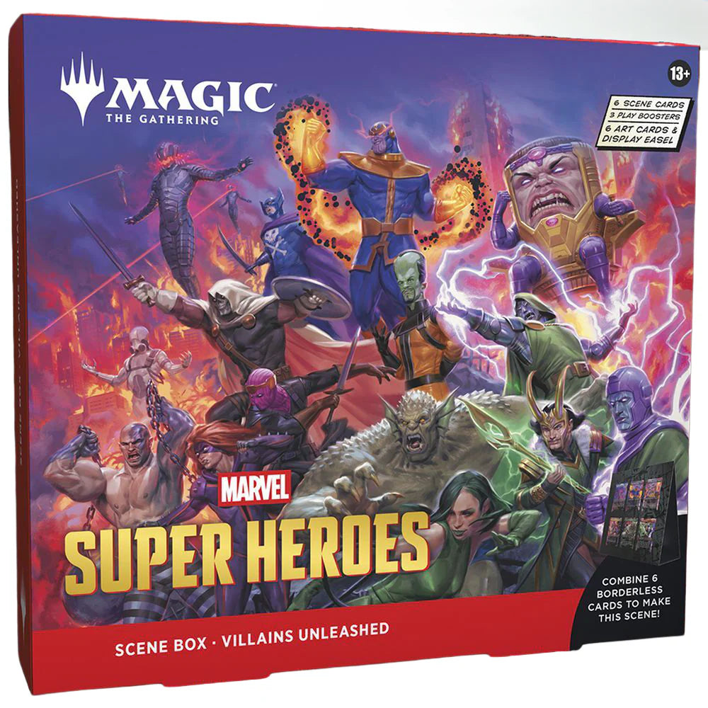Magic: The Gathering – Marvel Super Heroes - Villians Unleashed Scene Box, sealed product, product photo