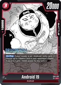Dragon Ball card: Android 19 SB01-006 from Manga Booster 01 (Common), front of card