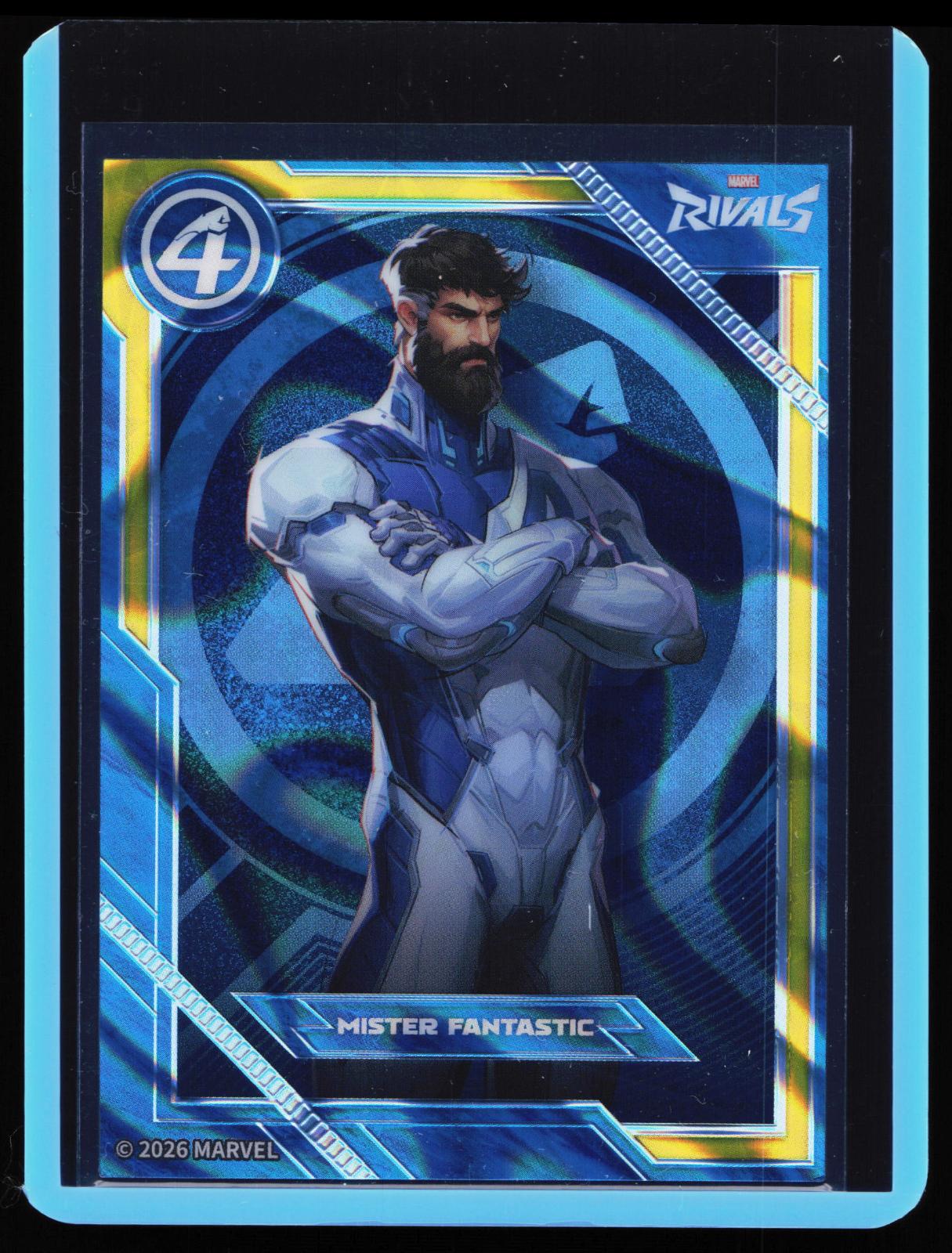 Marvel Rivals card: Cardfun Marvel Rivals - MR-AB-34 Mister Fantastic - Basic Refraction Blue 010/100, front of card
