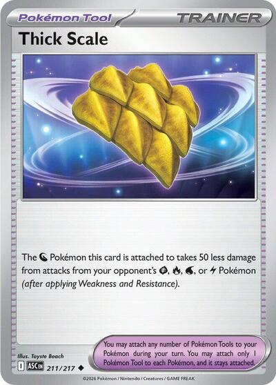 Pokémon card: Thick Scale 211/217 from Ascended Heroes (Uncommon), front of card
