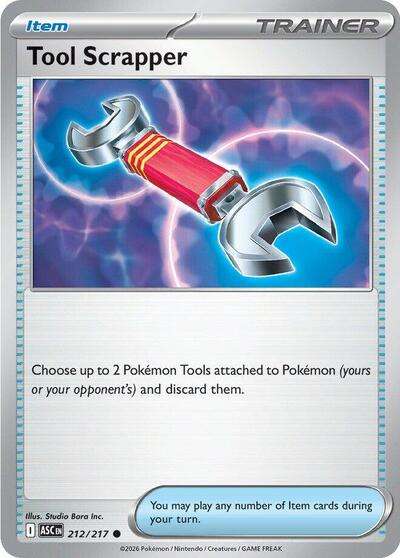 Pokémon card: Tool Scrapper 212/217 from Ascended Heroes (Common), front of card