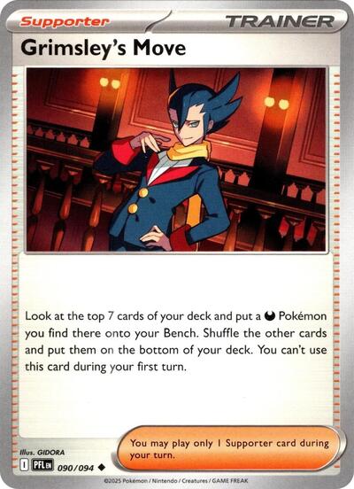 Pokémon card: Grimsley's Move 090/094 from Phantasmal Flames (Uncommon), front of card