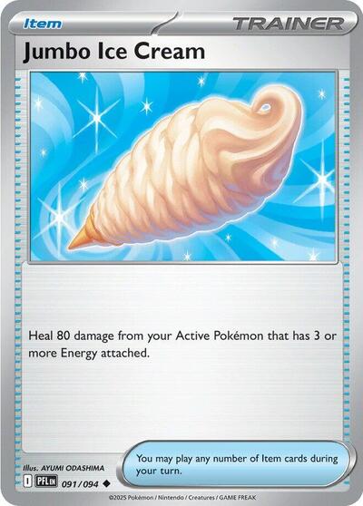 Pokémon card: Jumbo Ice Cream 091/094 from Phantasmal Flames (Uncommon), front of card