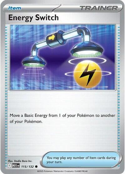 Pokémon card: Energy Switch 115/132 from Mega Evolution base set (Common), front of card