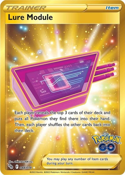 Pokémon card: Lure Module 088/078 from Pokemon GO (Secret Rare), front of card