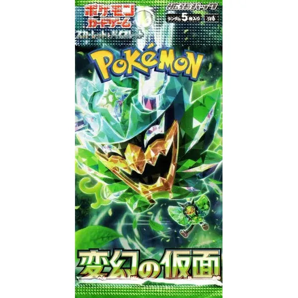 Japanese Pokémon TCG Scarlet & Violet SV6 – Mask of Change Booster Pack (Japanese), sealed booster pack, front of box