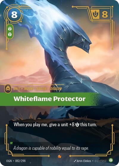 Riftbound card: Whiteflame Protector 082/298 from Origins (Epic), front of card