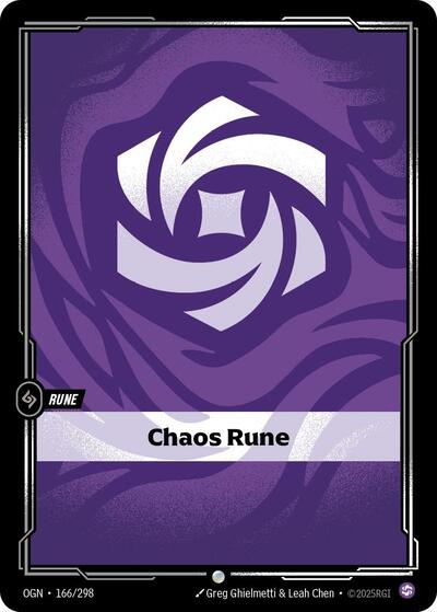 Riftbound card: Chaos Rune 166/298 from Origins (Common), front of card