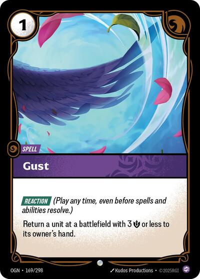 Riftbound card: Gust 169/298, Common, Origins