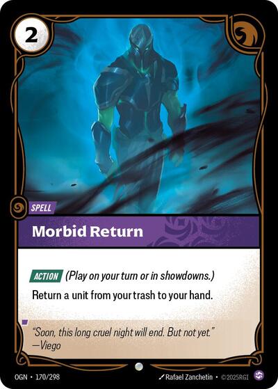 Riftbound card: Morbid Return 170/298, Common, Origins