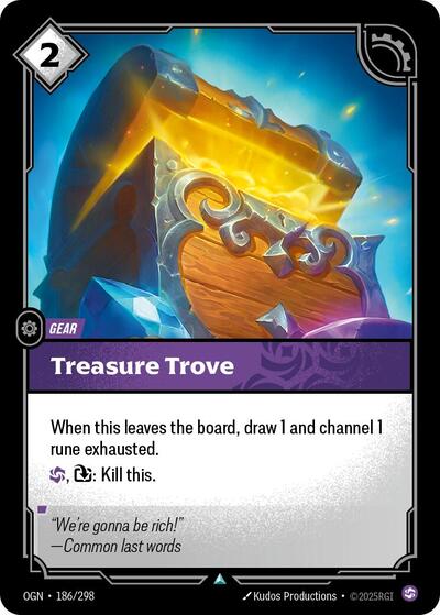 Riftbound card: Treasure Trove 186/298 from Origins (Uncommon), front of card