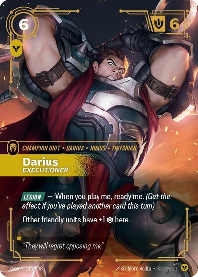 Riftbound card: Darius - Executioner 243/298 from Origins (Epic), front of card