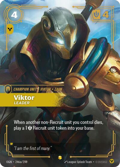 Riftbound card: Viktor - Leader (Alternate Art) 246a/298 from Origins (Showcase), front of card