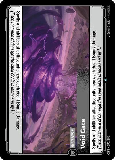 Riftbound card: Void Gate 296/298 from Origins (Uncommon), front of card