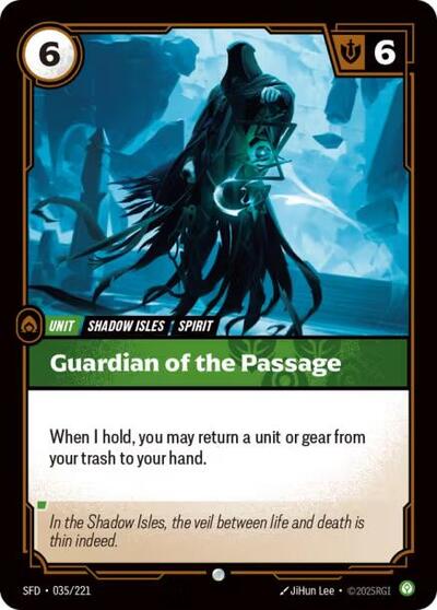 Riftbound card: Guardian of the Passage 035/221 from Spiritforged (Common), front of card