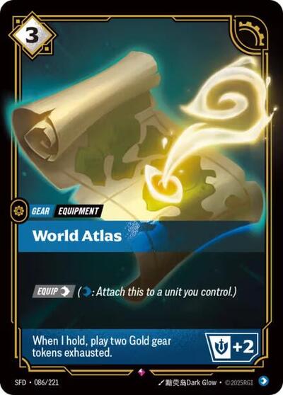 Riftbound card: World Atlas 086/221 from Spiritforged (Rare), front of card
