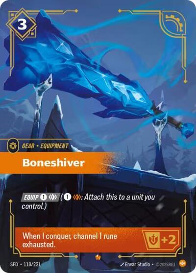 Riftbound card: Boneshiver 118/221 from Spiritforged (Epic), front of card