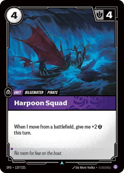 Riftbound card: Harpoon Squad 137/221 from Spiritforged (Uncommon), front of card