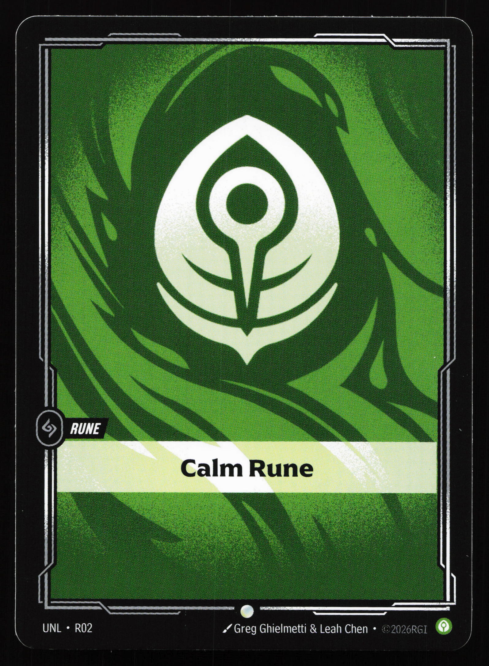 Riftbound card: R02 Calm Rune from Unleashed (Common), front of card