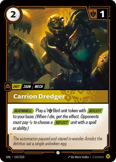 Riftbound card: Carrion Dredger 153/219, Common, Unleashed