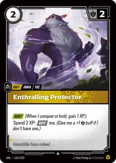 Riftbound card: Enthralling Protector 162/219, Uncommon, Unleashed