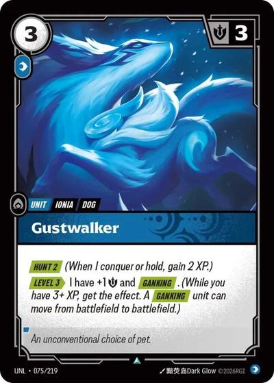 Riftbound card: Gustwalker 075/219, Uncommon, Unleashed