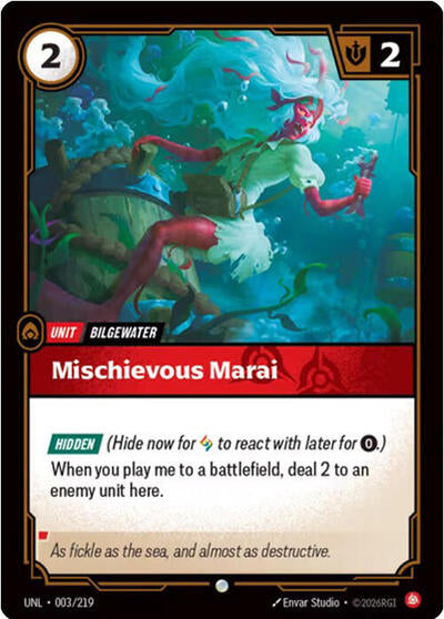 Riftbound card: Mischievous Marai 003/219, Common, Unleashed