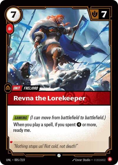 Riftbound card: Revna the Lorekeeper 005/219, Common, Unleashed