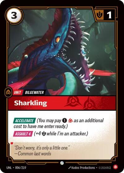 Riftbound card: Sharkling 006/219, Common, Unleashed