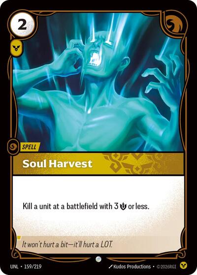 Riftbound card: Soul Harvest 159/219, Common, Unleashed