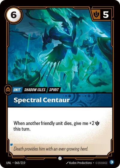 Riftbound card: Spectral Centaur 068/219, Common, Unleashed