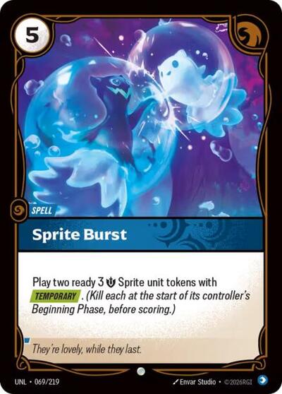 Riftbound card: Sprite Burst 069/219, Common, Unleashed