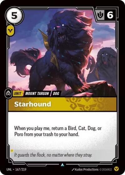 Riftbound card: Starhound 167/219, Uncommon, Unleashed