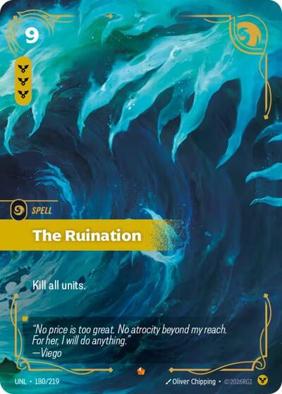 Riftbound card: The Ruination 180/219 from Unleashed (Epic), front of card