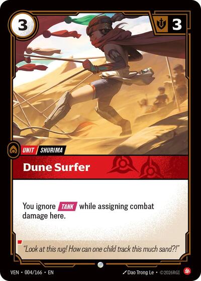 Riftbound card: Dune Surfer 004/166 from Vendetta (Common), front of card