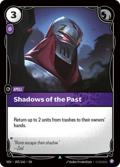 Riftbound card: Shadows of the Past 103/166 from Vendetta (Uncommon), front of card