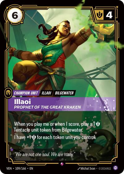 Riftbound card: Illaoi 109/166 from Vendetta (Rare), front of card