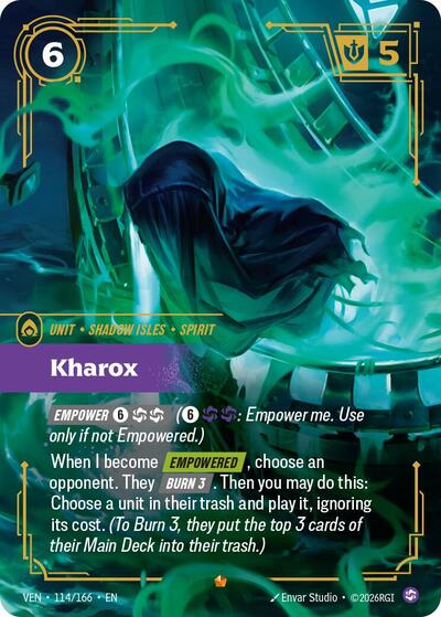 Riftbound card: Kharox 114/166 from Vendetta (Epic), front of card