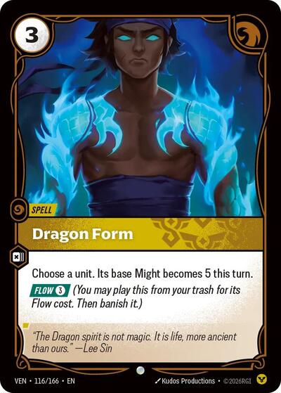 Riftbound card: Dragon Form 116/166 from Vendetta (Common), front of card