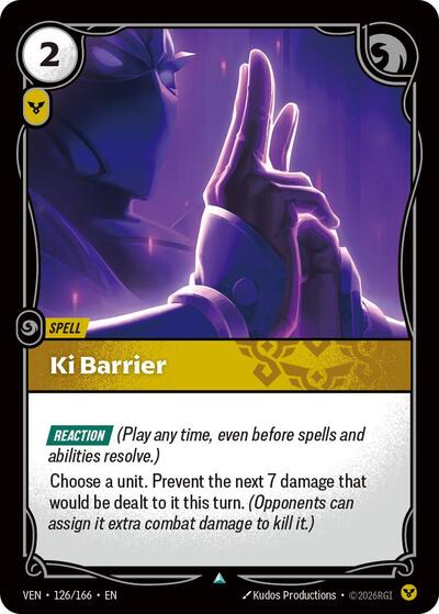 Riftbound card: Ki Barrier 126/166 from Vendetta (Uncommon), front of card