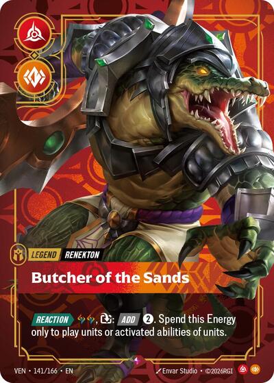 Riftbound card: Renekton 141/166 from Vendetta (Rare), front of card