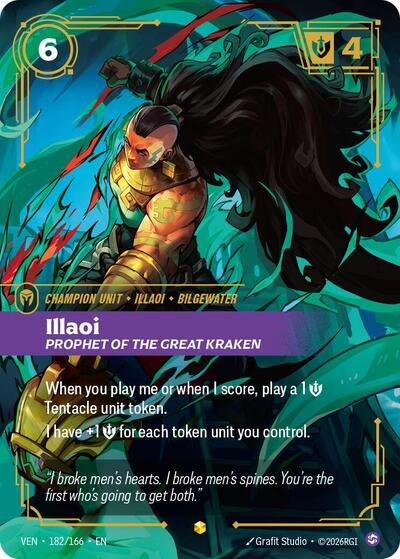 Riftbound card: Illaoi 182/166 from Vendetta (Showcase), front of card
