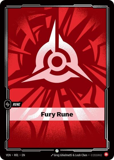Riftbound card: R01 Fury Rune, Common, Vendetta